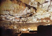 The-large Hall in the cave of Lascaux France